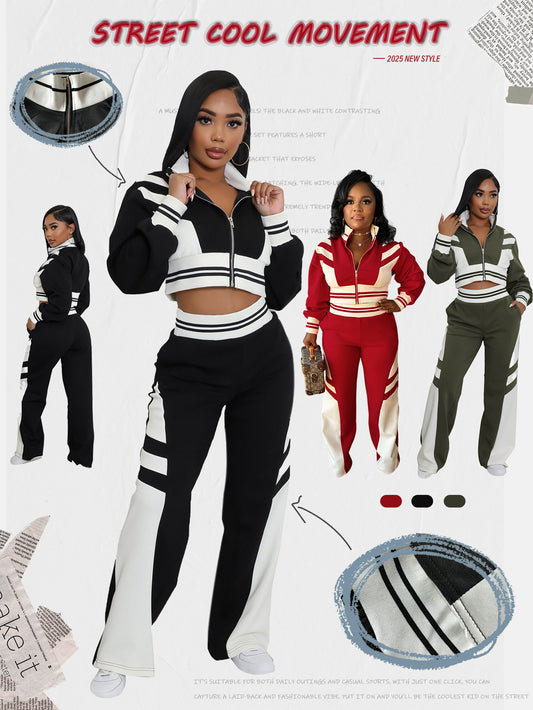 Ensemble col montant zippé deux pièces