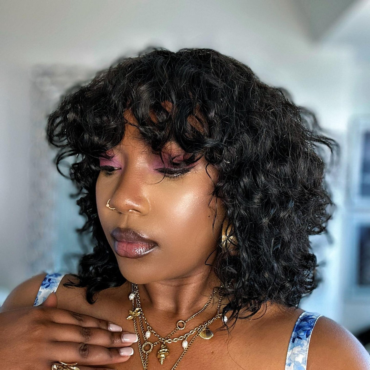 Perruque Bob ondulée