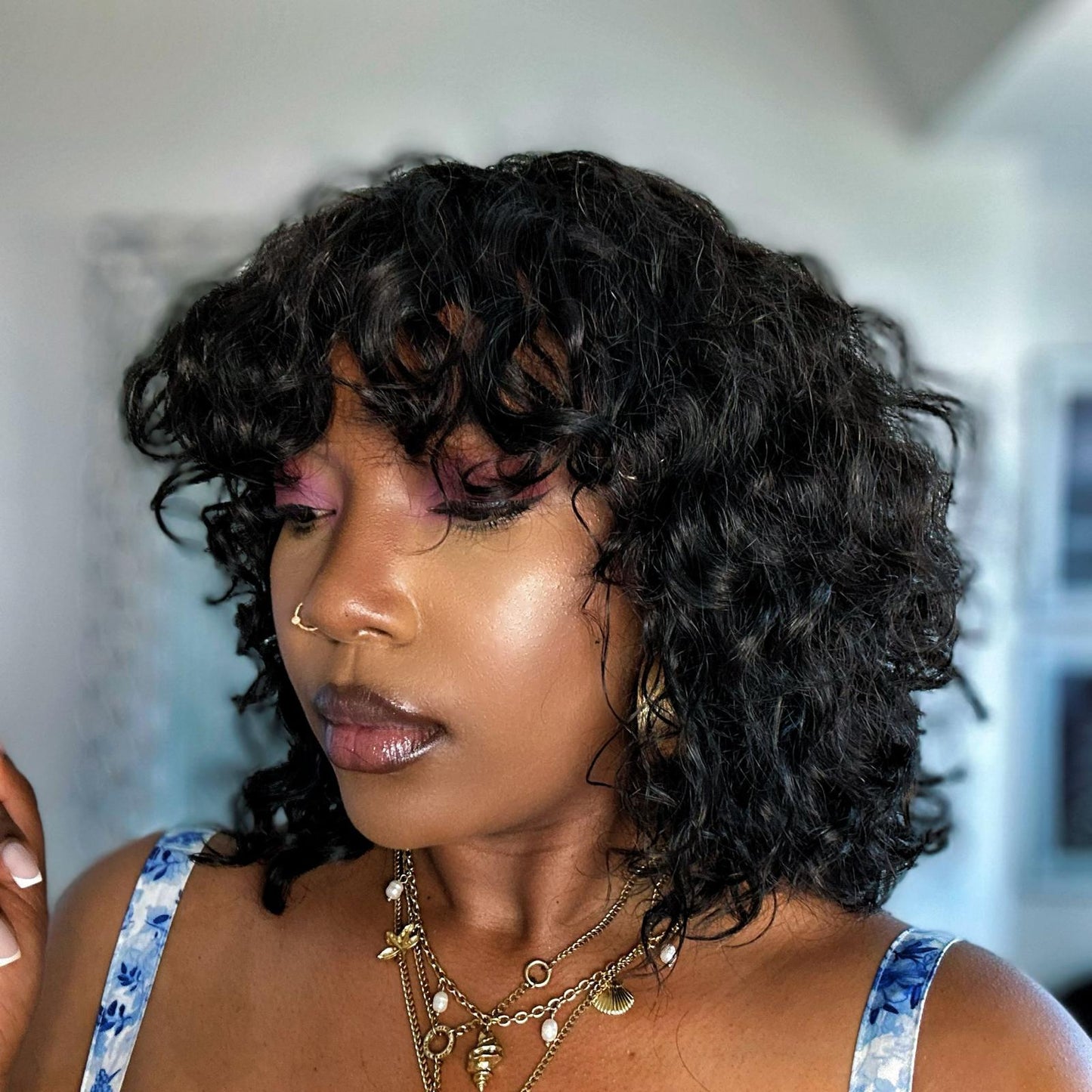 Perruque Bob ondulée